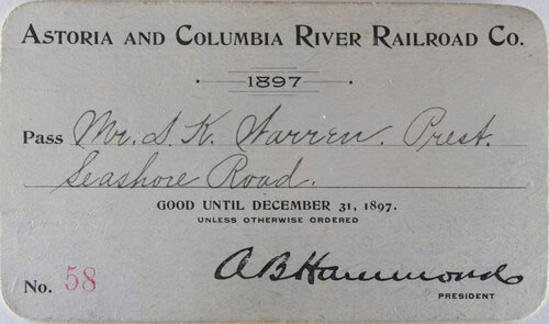 ASTORIA AND COLUMBIA RIVER RR CO PASS