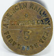 AMERICAN RAILWAY EXPRESS CO FORT WORTH TEX #5 SEAL