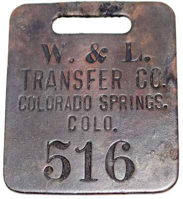 W&L TRANSFER CO COLORADO SPRINGS COLO 516 TAG