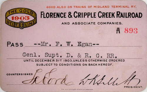 FLORENCE & CRIPPLE CREEK RR PASS