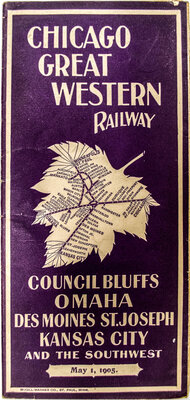 CHICAGO GREAT WESTERN RY TIMETABLE