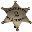 View lot 48 PENNSYLVANIA MESSENGER 2 BADGE