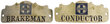 SANTA FE BRAKEMAN AND CONDUCTOR BADGES
