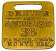 BURLINGTON & MISSOURI RIVER, CB&Q, MC, NYC, B&A TAG