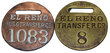 View lot 73 EL RENO TRANSFER CO TAGS