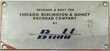 View lot 92 CB&Q BUILDER’S PLATE