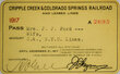 CRIPPLE CREEK & COLORADO SPRINGS RR PASS
