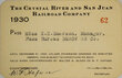 CRYSTAL RIVER & SAN JUAN RR CO PASS