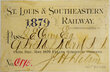 View lot 516 ST LOUIS & SOUTHEASTERN RAILWAY PASS