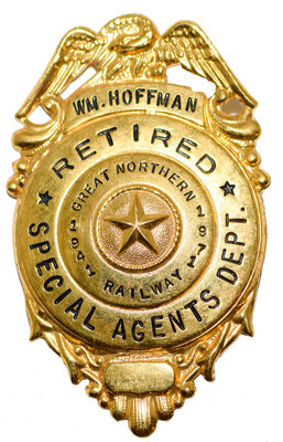 GREAT NORTHERN SPECIAL AGENTS DEPT BADGE