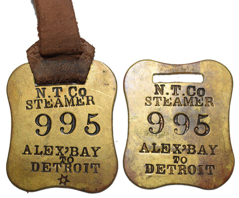 NT CO STEAMER BAGGAGE TAGS