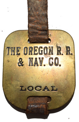 The OREGON RR & NAV CO. LOCAL BAGGAGE TAG