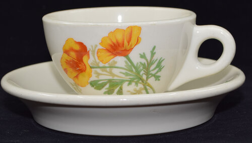 AT&SF CALIFORNIA POPPY CUP & SAUCER
