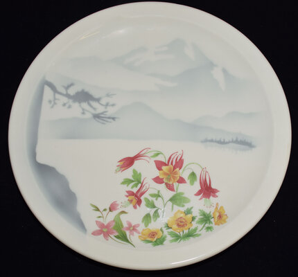 GN MOUNTAINS & FLOWERS DINNER PLATE