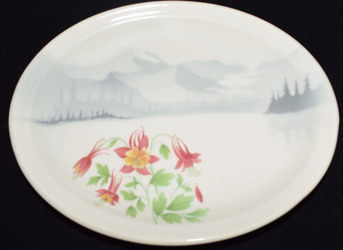 GN MOUNTAINS & FLOWERS OVAL PLATTER