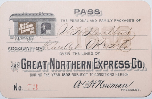 GREAT NORTHERN EXPRESS CO PASS