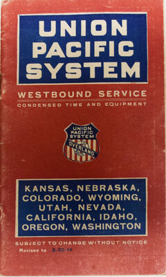 UNION PACIFIC SYSTEM TIMETABLE