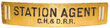 CH&D RR STATION AGENT BADGE