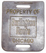 BURLINGTON ROUTE BAGGAGE TAG