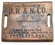 OREGON RAILWAY & NAVIGATION CO BAGGAGE TAG