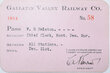 View lot 465 GALLATIN VALLEY RAILWAY CO PASS
