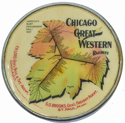 CHICAGO GREAT WESTERN PAPERWEIGHT
