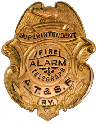 AT&SF SUPERINTENDENT BADGE