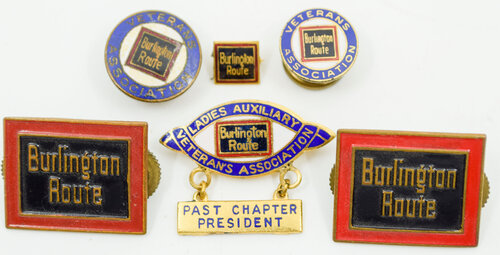 BURLINGTON ROUTE PINS