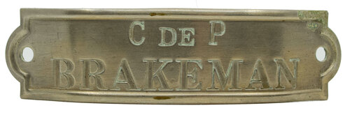 C DE P BRAKEMAN BADGE