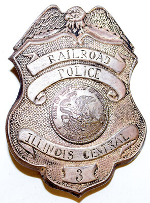 ILLINOIS CENTRAL RAILROAD POLICE BADGE