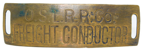 OSL RR CO FREIGHT CONDUCTOR BADGE