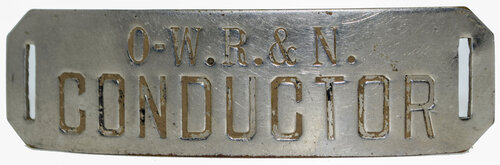 O-WR&N CONDUCTOR BADGE