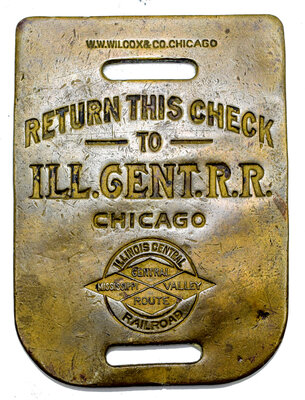 ILLINOIS CENTRAL RR TAG