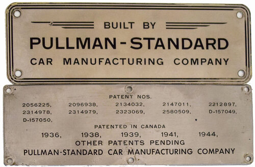 PULLMAN-STANDARD PLATES
