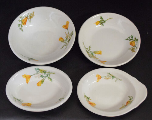 AT&SF CALIFORNIA POPPY BOWLS