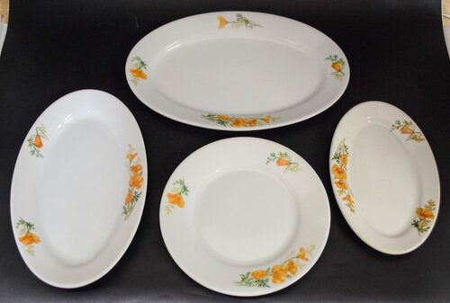 AT&SF CALIFORNIA POPPY PLATTERS