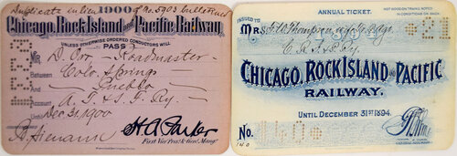 CHICAGO ROCK ISLAND & PACIFIC PASSES