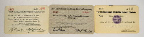 COLORADO & SOUTHERN PASSES