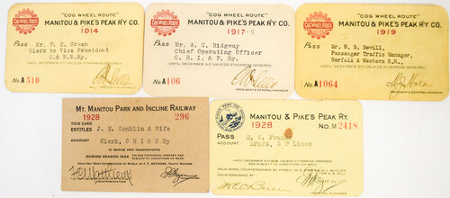 MANITOU & PIKES PEAK RY PASSES