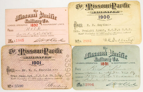 MISSOURI PACIFIC RY PASSES