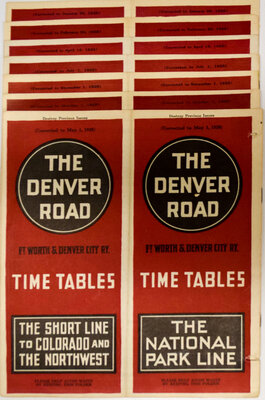 FT WORTH & DENVER CITY TIMETABLES