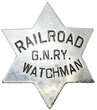 GNRY RAILROAD WATCHMAN BADGE