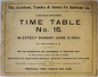 ATCHISON TOPEKA & SANTA FE TIMETABLE