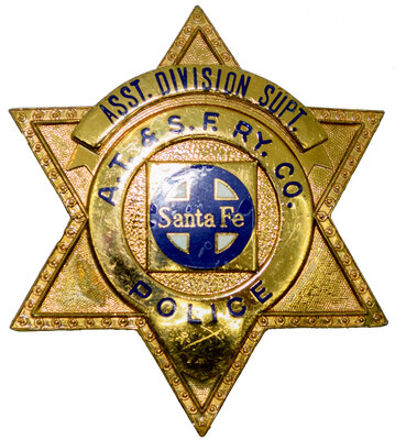 AT&SFRY CO POLICE BADGE