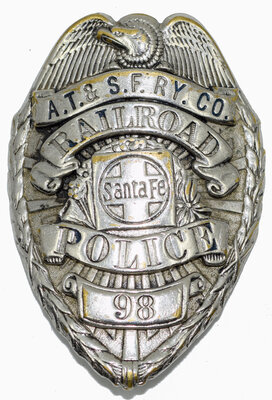 AT&SFRY CO POLICE BADGE