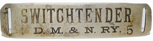 DM&RY 5 SWITCHTENDER BADGE