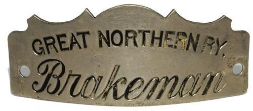 GREAT NORTHERN RY BRAKEMAN BADGE