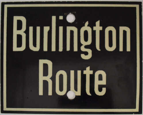 BURLINGTON ROUTE SIGN