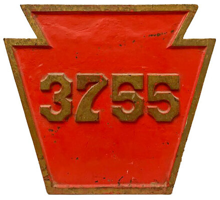 PRR NUMBER PLATE