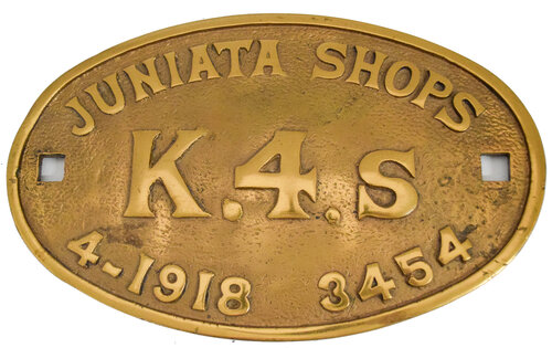PENNSYLVANIA RR BUILDER’S PLATE